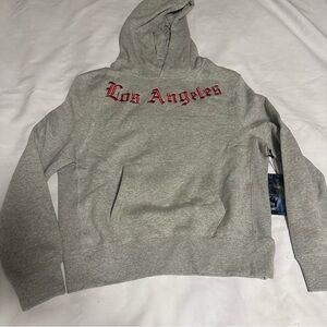 Kendall & Kylie Gray and red embroidered Hoodie